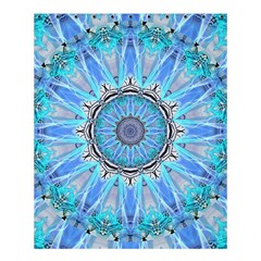 Sapphire Ice Flame, Light Bright Crystal Wheel Shower Curtain 60  X 72  (medium)  by DianeClancy