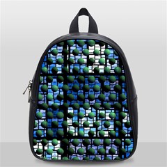 Looking Out At Night, Abstract Venture Adventure (venture Night Ii) School Bags (small)  by DianeClancy