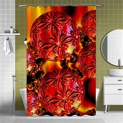  Flame Delights, Abstract Red Orange Shower Curtain 48  X 72  (small)  by DianeClancy