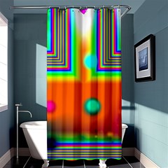 Crossroads Of Awakening, Abstract Rainbow Doorway  Shower Curtain 36  X 72  (stall)  by DianeClancy