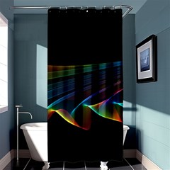  Flowing Fabric Of Rainbow Light, Abstract  Shower Curtain 36  X 72  (stall)  by DianeClancy