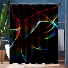 Imagine, Through The Abstract Rainbow Veil Shower Curtain 60  X 72  (medium)  by DianeClancy