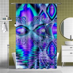 Peacock Crystal Palace Of Dreams, Abstract Shower Curtain 48  X 72  (small)  by DianeClancy