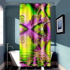 Raspberry Lime Mystical Magical Lake, Abstract  Shower Curtain 36  X 72  (stall)  by DianeClancy