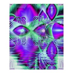 Violet Peacock Feathers, Abstract Crystal Mint Green Shower Curtain 60  X 72  (medium)  by DianeClancy