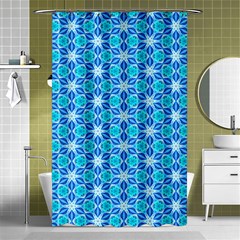 Aqua Hawaiian Stars Under A Night Sky Dance Shower Curtain 48  X 72  (small)  by DianeClancy