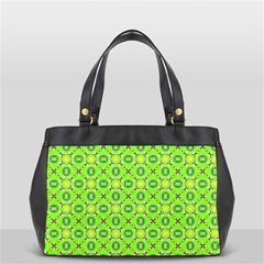 Vibrant Abstract Tropical Lime Foliage Lattice Office Handbags (2 Sides)  by DianeClancy