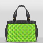 Vibrant Abstract Tropical Lime Foliage Lattice Office Handbags (2 Sides)  Back