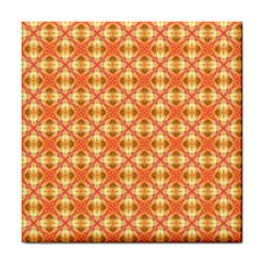 Peach Pineapple Abstract Circles Arches Tile Coasters by DianeClancy