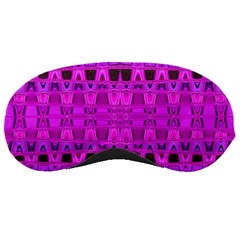 Bright Pink Black Geometric Pattern Sleeping Masks by BrightVibesDesign