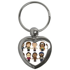 The Walking Dead   Main Characters Chibi   Amc Walking Dead   Manga Dead Key Chains (heart)  by PTsImaginarium