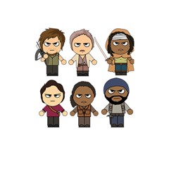 The Walking Dead   Main Characters Chibi   Amc Walking Dead   Manga Dead Shower Curtain 48  X 72  (small)  by PTsImaginarium