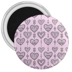 Sketches Ornamental Hearts Pattern 3  Magnets by TastefulDesigns