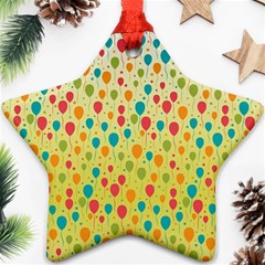 Colorful Balloons Backlground Ornament (star)  by TastefulDesigns