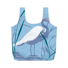 Egret Full Print Recycle Bags (m)  by WaltCurleeArt