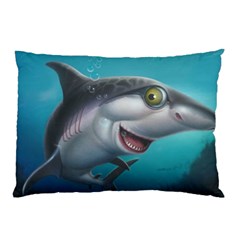 Sharky Pillow Case (two Sides) by WaltCurleeArt