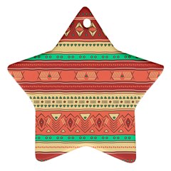 Hand Drawn Ethnic Shapes Pattern Ornament (star)  by TastefulDesigns