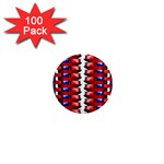 The Patriotic Flag 1  Mini Magnets (100 pack)  Front