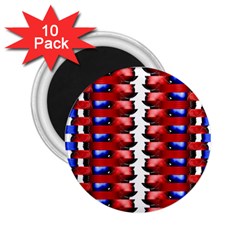 The Patriotic Flag 2 25  Magnets (10 Pack)  by SugaPlumsEmporium