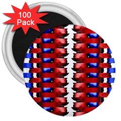 The Patriotic Flag 3  Magnets (100 Pack) by SugaPlumsEmporium