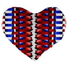 The Patriotic Flag Large 19  Premium Heart Shape Cushions by SugaPlumsEmporium