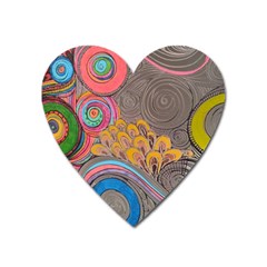 Rainbow Passion Heart Magnet by SugaPlumsEmporium