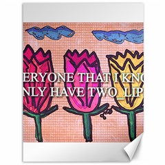 Two Lips   Tulips Canvas 36  X 48   by SugaPlumsEmporium