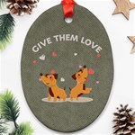 Give Them Love Ornament (Oval)  Front