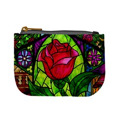 Stained Glass Rose Coin Change Purse by Ellador