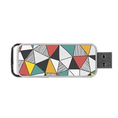 Colorful Geometric Triangles Pattern  Portable Usb Flash (one Side) by TastefulDesigns