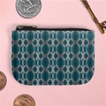 Tropical Blue Abstract Ocean Drops Mini Coin Purses Front