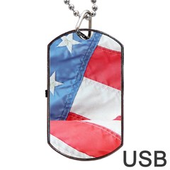 Folded American Flag Dog Tag Usb Flash (two Sides)  by StuffOrSomething