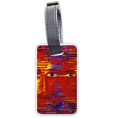 Conundrum Iii, Abstract Purple & Orange Goddess Luggage Tags (one Side)  by DianeClancy