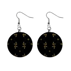 Festive Black Golden Lights  Mini Button Earrings by yoursparklingshop