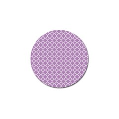 Lilac Purple Quatrefoil Pattern Golf Ball Marker by Zandiepants