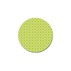 Spring Green Quatrefoil Pattern Golf Ball Marker by Zandiepants