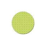 Spring green quatrefoil pattern Golf Ball Marker Front