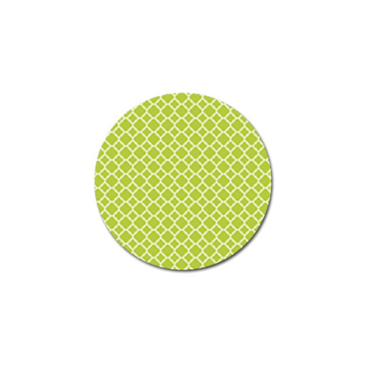 Spring green quatrefoil pattern Golf Ball Marker