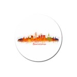 Barcelona City Art Magnet 3  (Round) Front