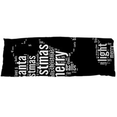 Funny Santa Black And White Typography Body Pillow Case (dakimakura) by yoursparklingshop