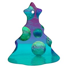 Ocean Dreams, Abstract Aqua Violet Ocean Fantasy Ornament (christmas Tree) by DianeClancy