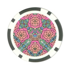 Petals, Carnival, Bold Flower Design Poker Chip Card Guard by Zandiepants