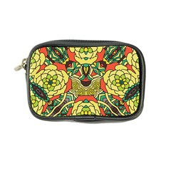 Petals, Retro Yellow, Bold Flower Design Coin Purse by Zandiepants