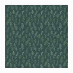 Whimsical Feather Pattern, Forest Green Medium Glasses Cloth (2 Sides) by Zandiepants