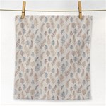 Whimsical Feather Pattern, Nature brown, Face Towel Front