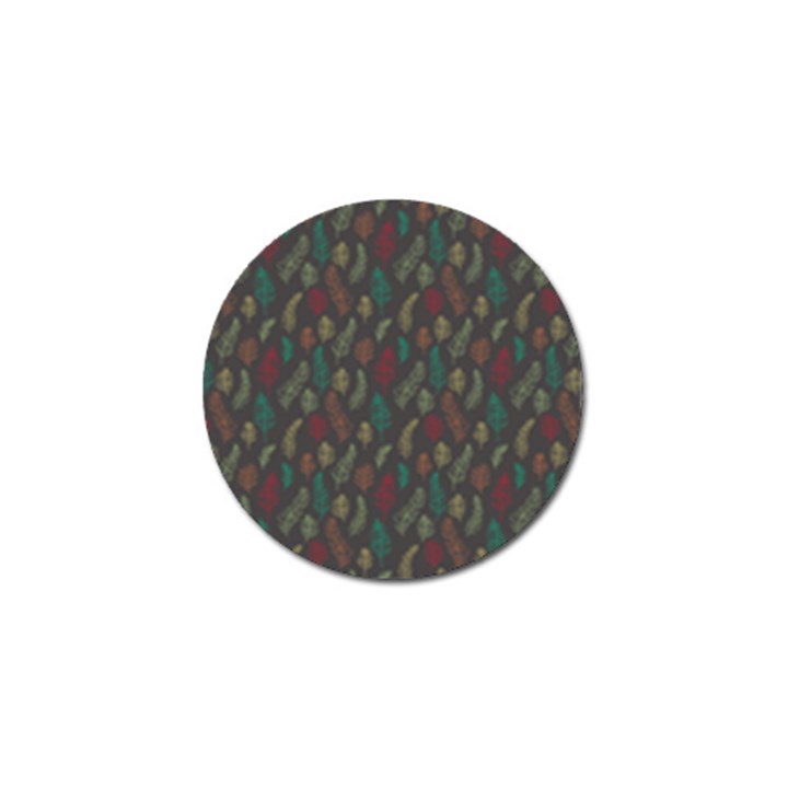 Whimsical Feather Pattern, autumn colors, Golf Ball Marker