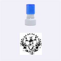 Tropical Design With Flamingo And Palm Tree Rubber Round Stamps (small) by FantasyWorld7