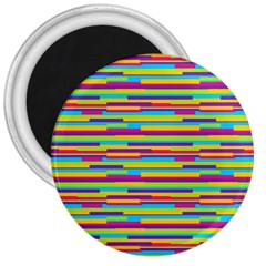 Colorful Stripes Background 3  Magnets by TastefulDesigns