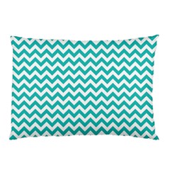 Turquoise & White Zigzag Pattern Pillow Case by Zandiepants