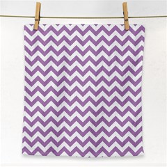 Lilac Purple & White Zigzag Pattern Face Towel by Zandiepants